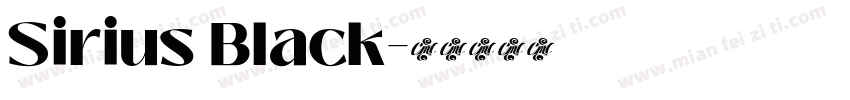 Sirius Black字体转换